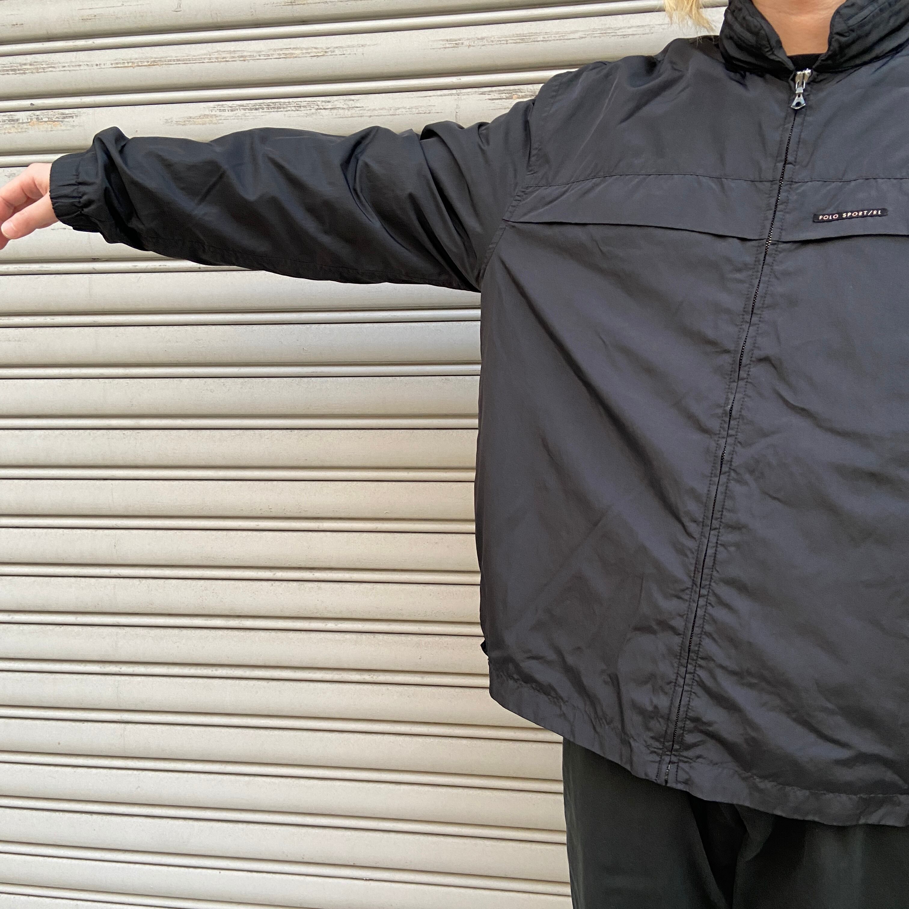 90s ポロスポーツ ナイロンジャケット ラルフローレン ブラック L