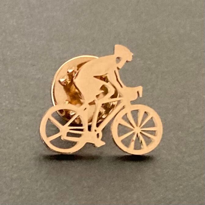自転車 ピンズ [ サイクリスト・金 ] ピンバッジ ブローチ ラペルピン