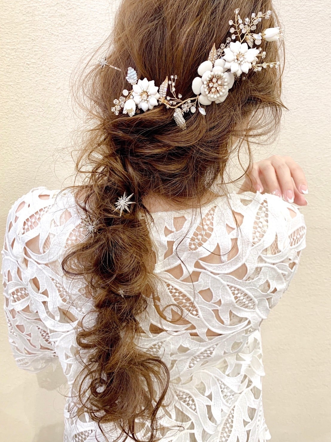 justmarried ブライダルヘアアクセサリー H-128 Bohemian gold flower ブライダルヘッドドレス