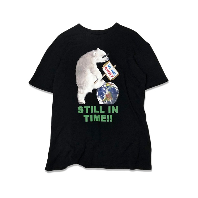 オーガニックコットン 黒染めTシャツ｜"STILL IN TIME" Organic Cotton T-SHIRT《国内用特別在庫商品》