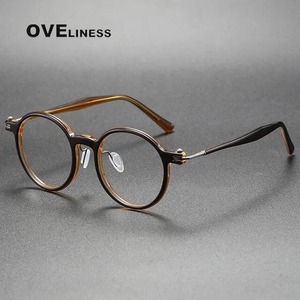 【OV0013】〈Titanium〉Retro Round Glasses