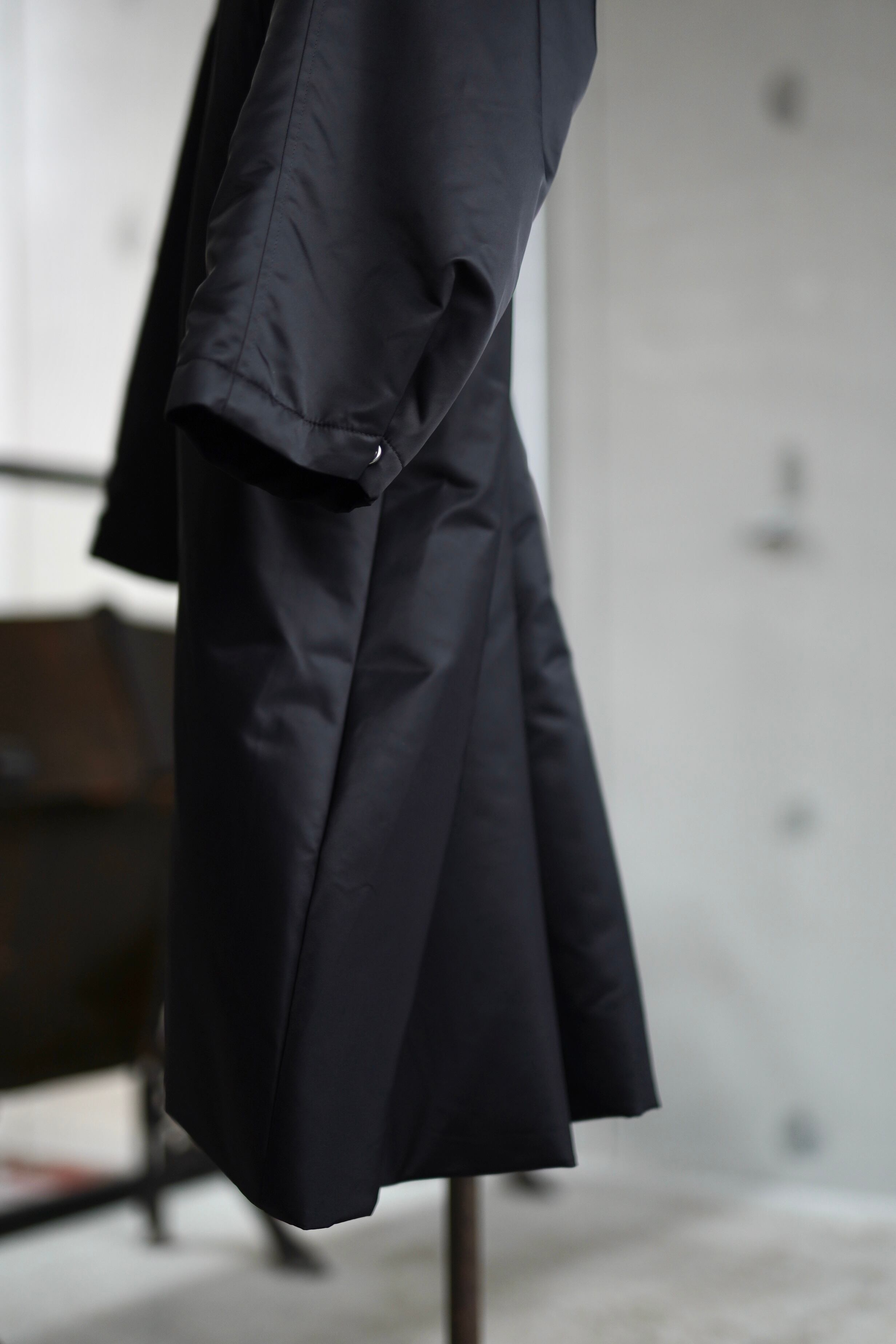 iirot Nylon Satin Patted Coat Black コート