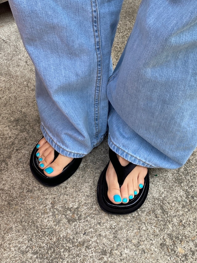 velvet platform sandal