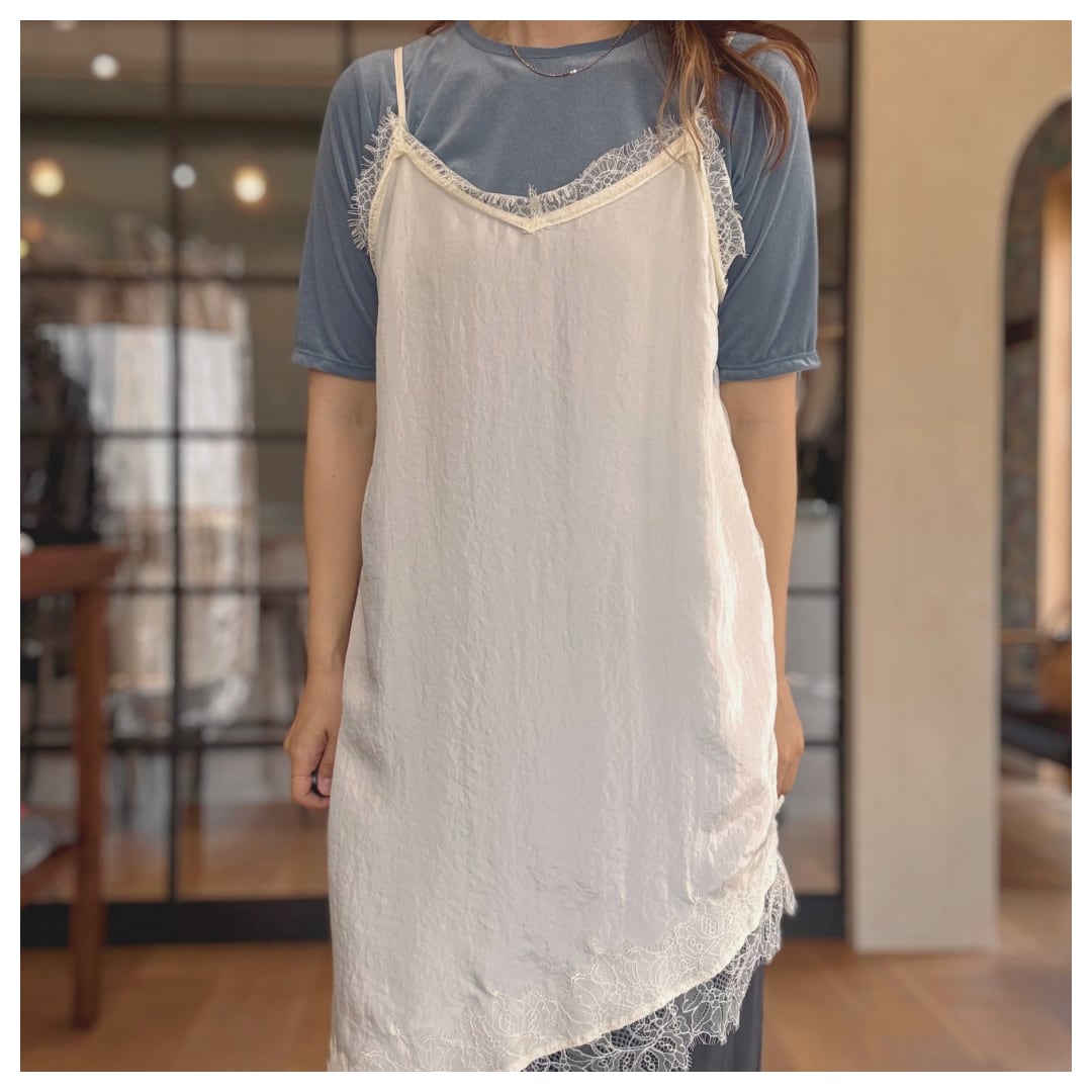 【CLOCHEアシンメトリーレースキャミ