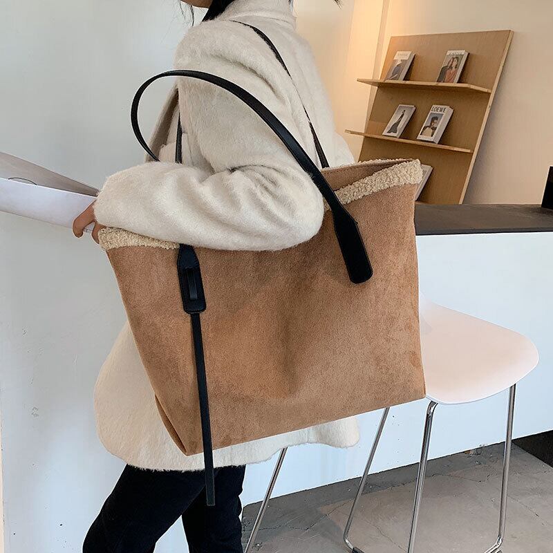 オータムウィンタースウェードショルダーバッグ 秋物 冬物 トートバッグ Tiancai_Wing_Bag52258411951