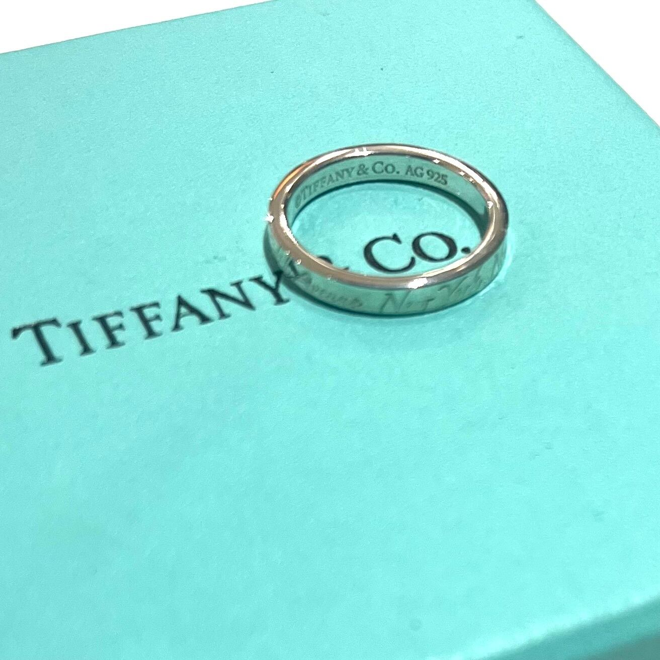 にぎょう美品　Tiffany & Co. ティファニー 7.5号 ナロー TIFFANY＆CO】【7.5号】2369ティファニーaddressナローリング 指輪