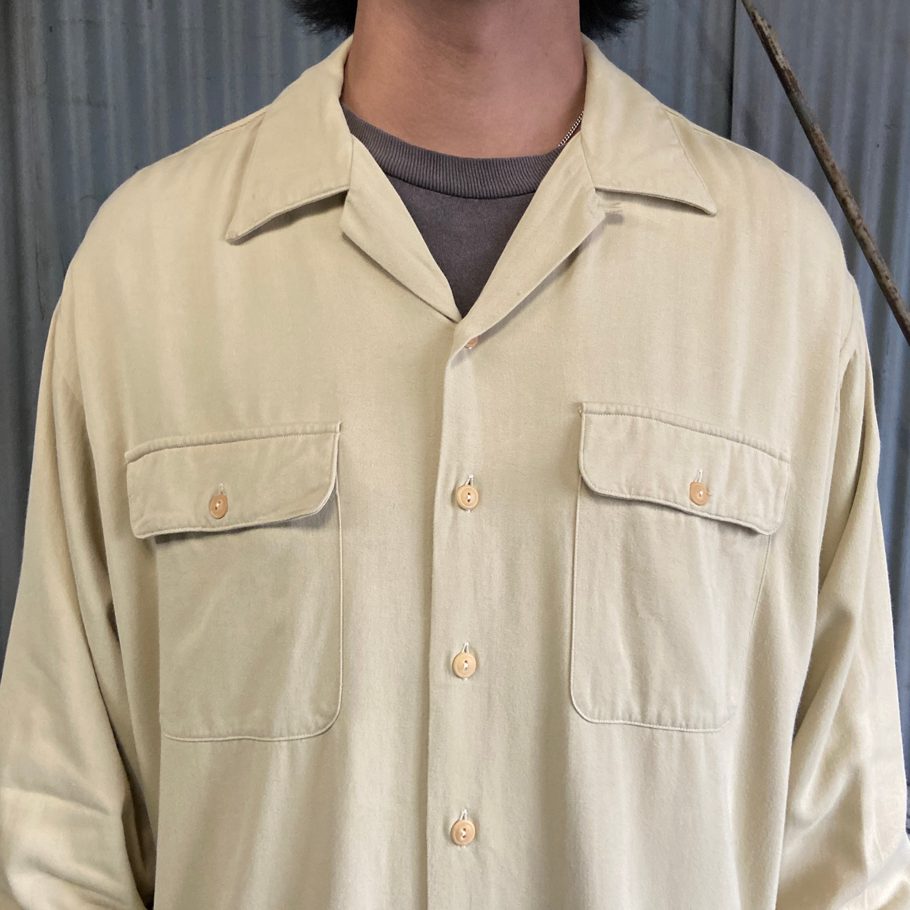 USA製 90年代 Polo by Ralph Lauren オールドラルフローレン 長袖 開襟  