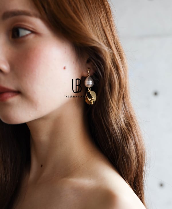 Fli?n イヤリング ゴールド フラワー ウェディング アクセサリー 商品番号: AC0112