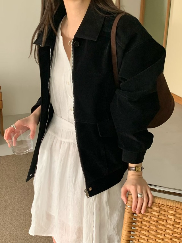 (予約) signature / Robe suede jacket 2color