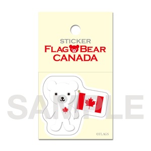 FLAG BEAR STICKER ＜CANADA＞ カナダ （小（S））