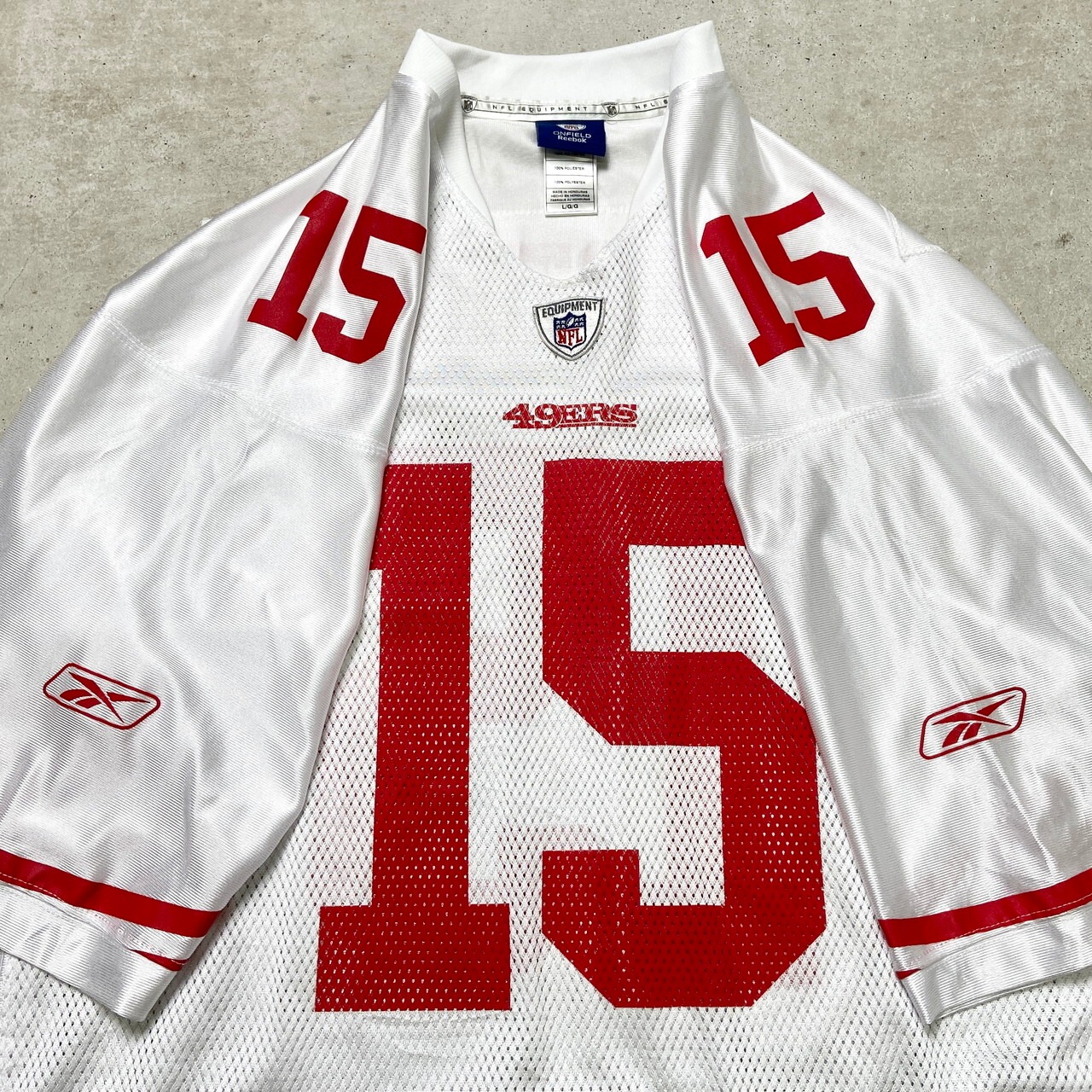 Reebok NFL San Francisco 49ers フットボールシャツ メッシュ メンズ 