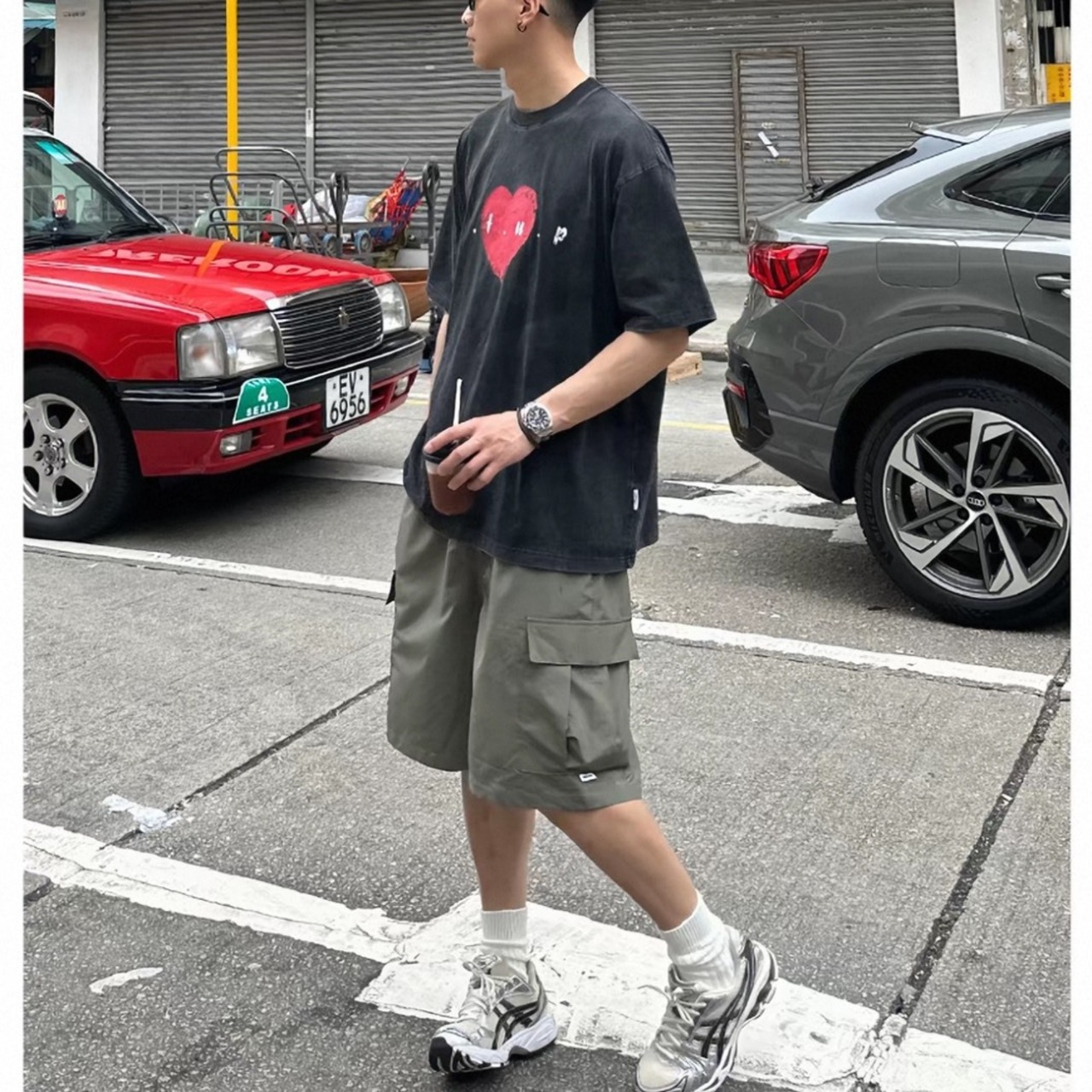 Wide cargo utility short pants 1442 - 7