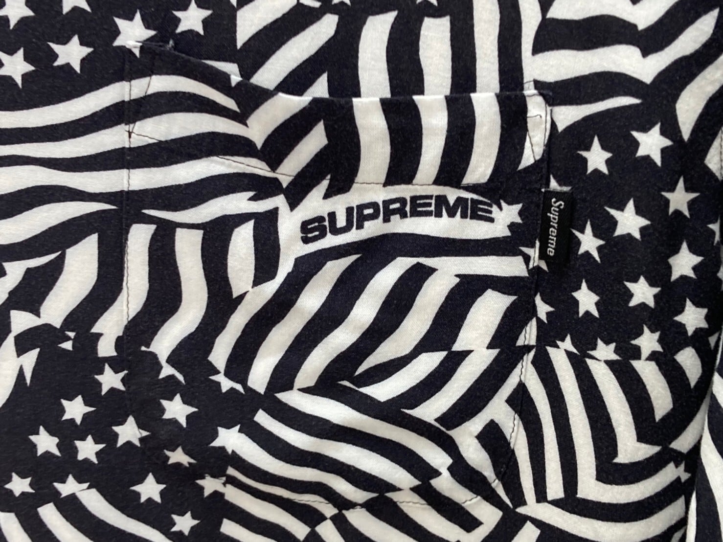【Lサイズ】Supreme Flags Rayon S/S Shirt 黒