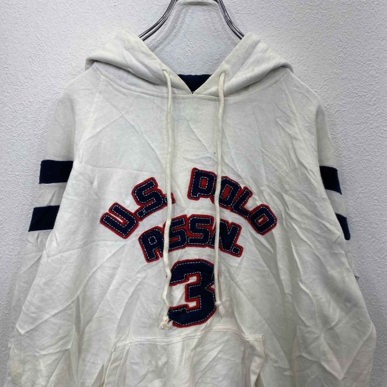 U.S.POLO ASSN. スウェットパーカー レディース M ホワイト ユーエス 