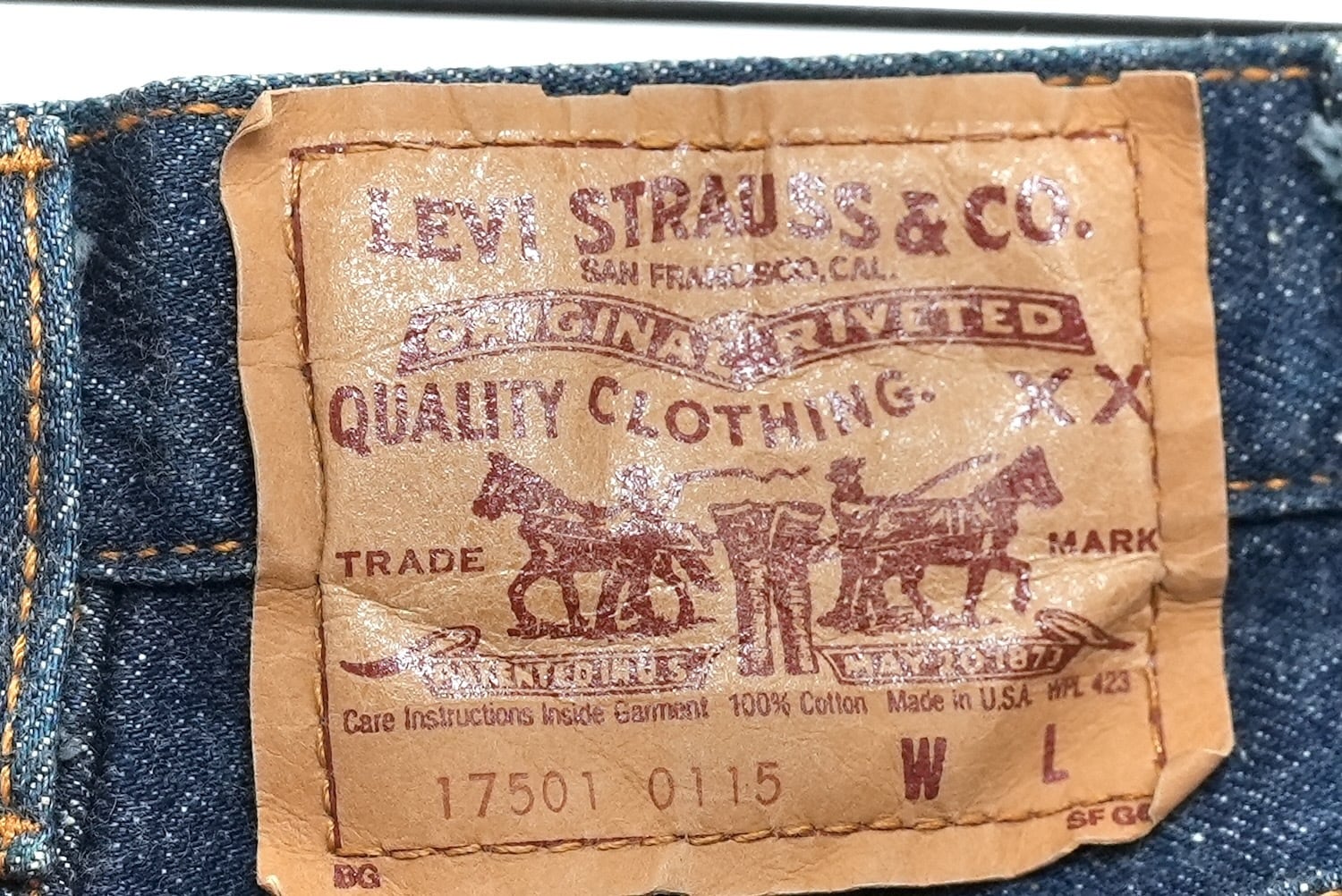3626 Levi's 17501 0115 Made in U.S.A. 米国製 1990年製 3626 Levi's 17501 0115 Made in U.S.A. 米国製 1990年製