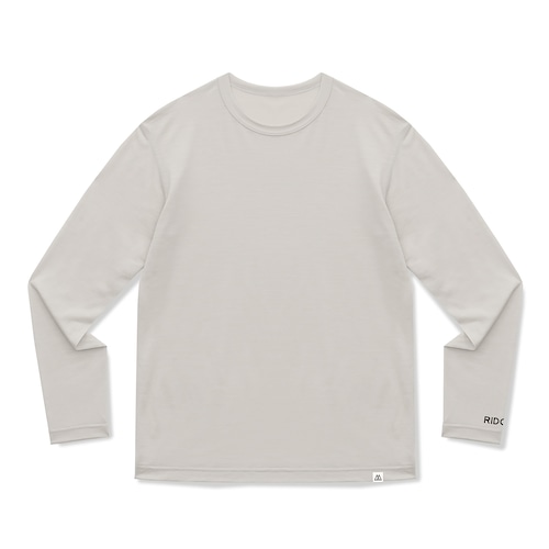 RIDGE MOUNTAIN GEAR  Merino Basic Tee Long Sleeve( white cream)