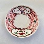 志野赤絵草花文六寸皿【榛澤宏】