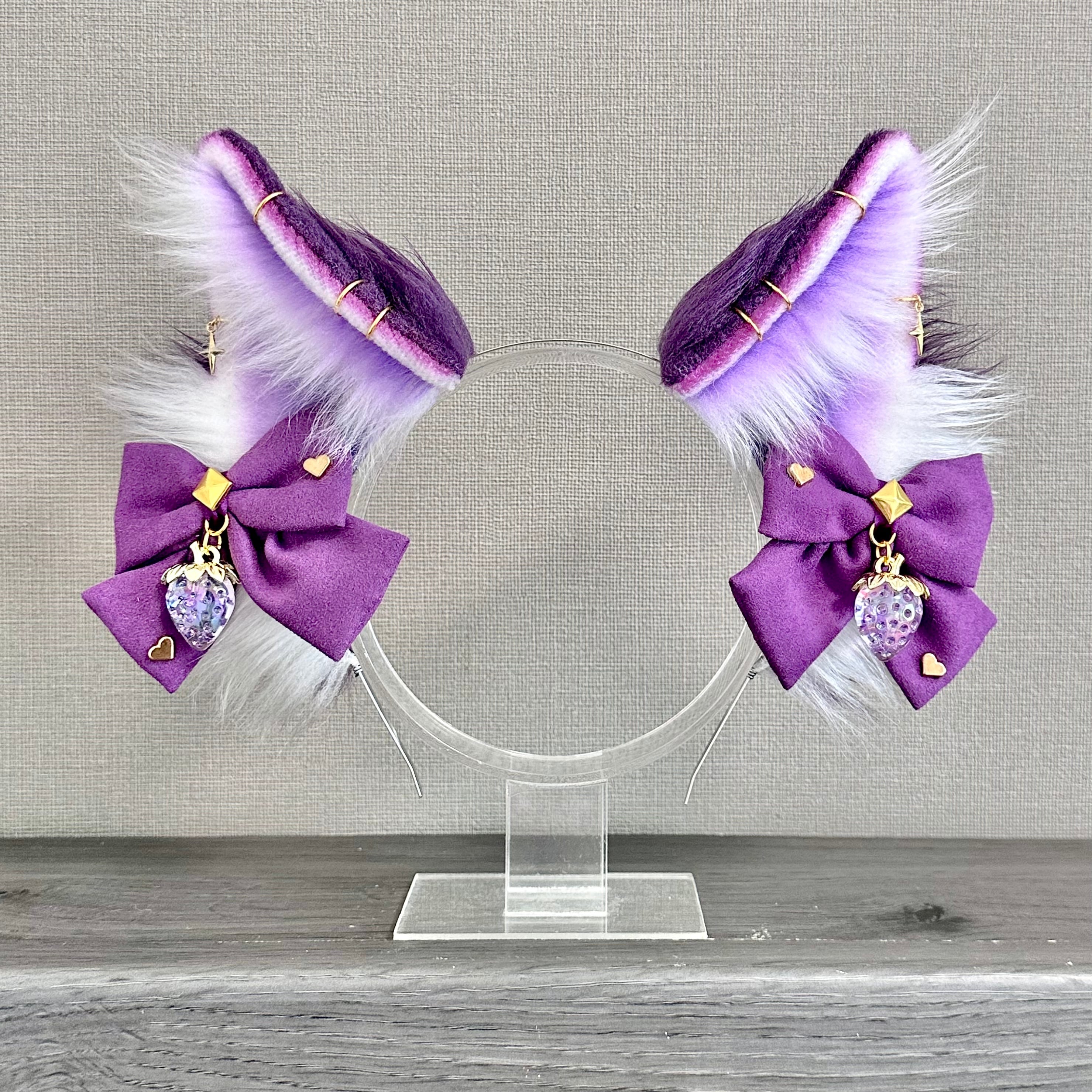 紫キツネ耳カチューシャ | 耳屋さん＊mimiyasan