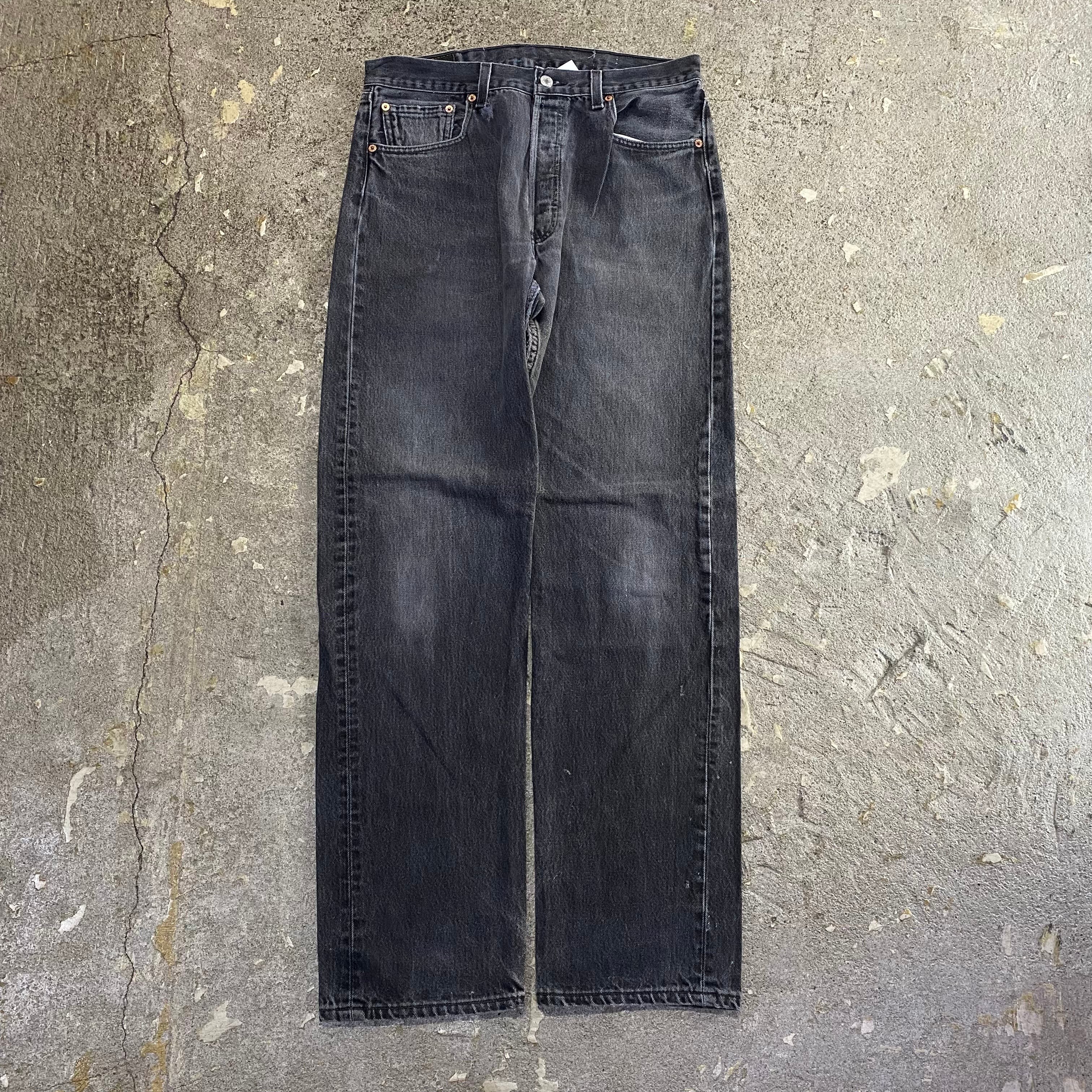 made in USA!!90s Levis 501 Black denim pants | What