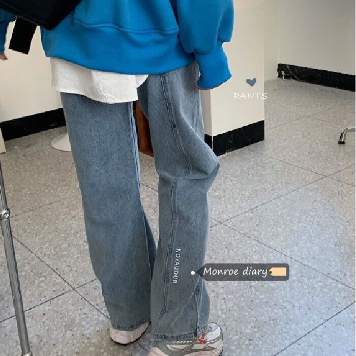 ジーンズ ハイウェストウェストオータムスタイルパンツ ルーズ 秋物 モンロー48834402326