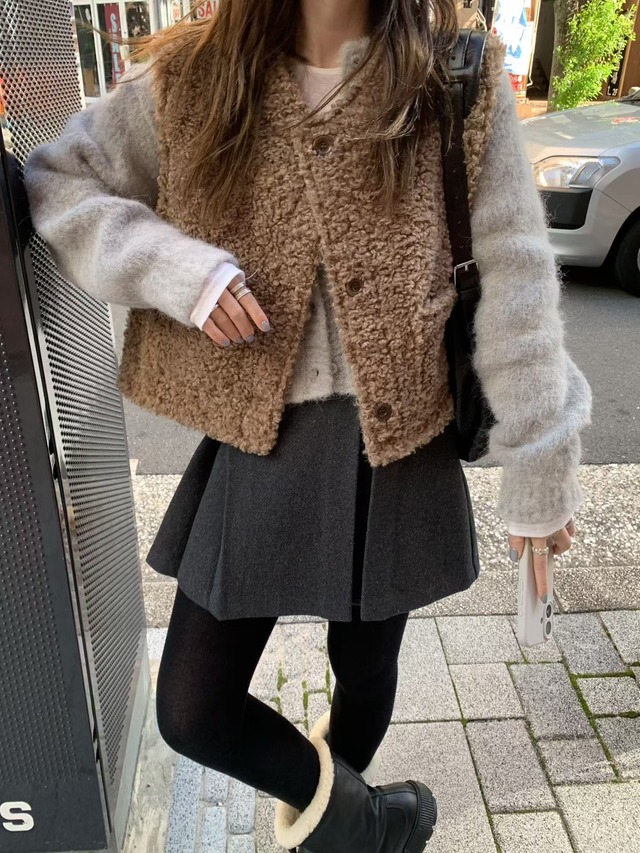 (予約) mellounge / Winter wool skirt 2color