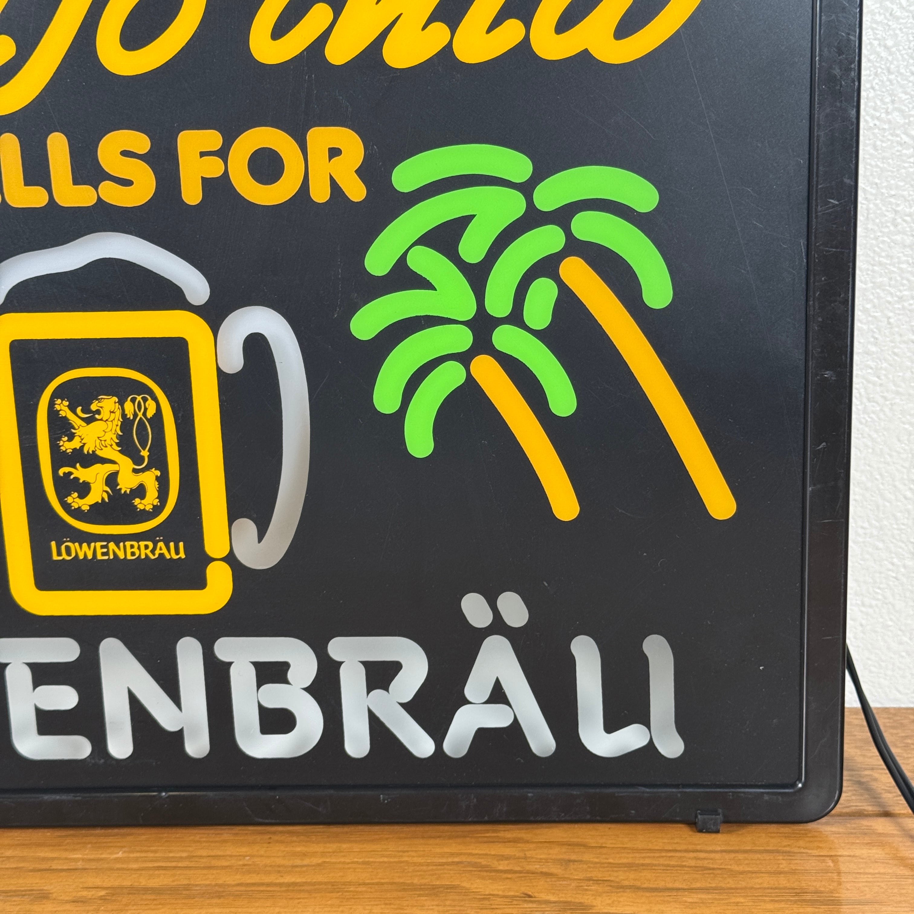 2102 ビンテージ LOWENBRALI レーベンブロイ ライトアップサイン