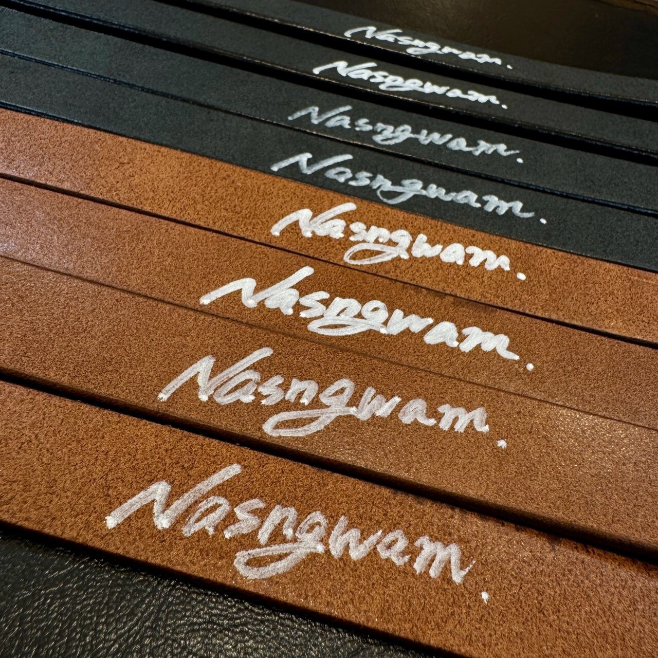 ナスングワム【Nasngwam】Studs Belt (Black) - 11