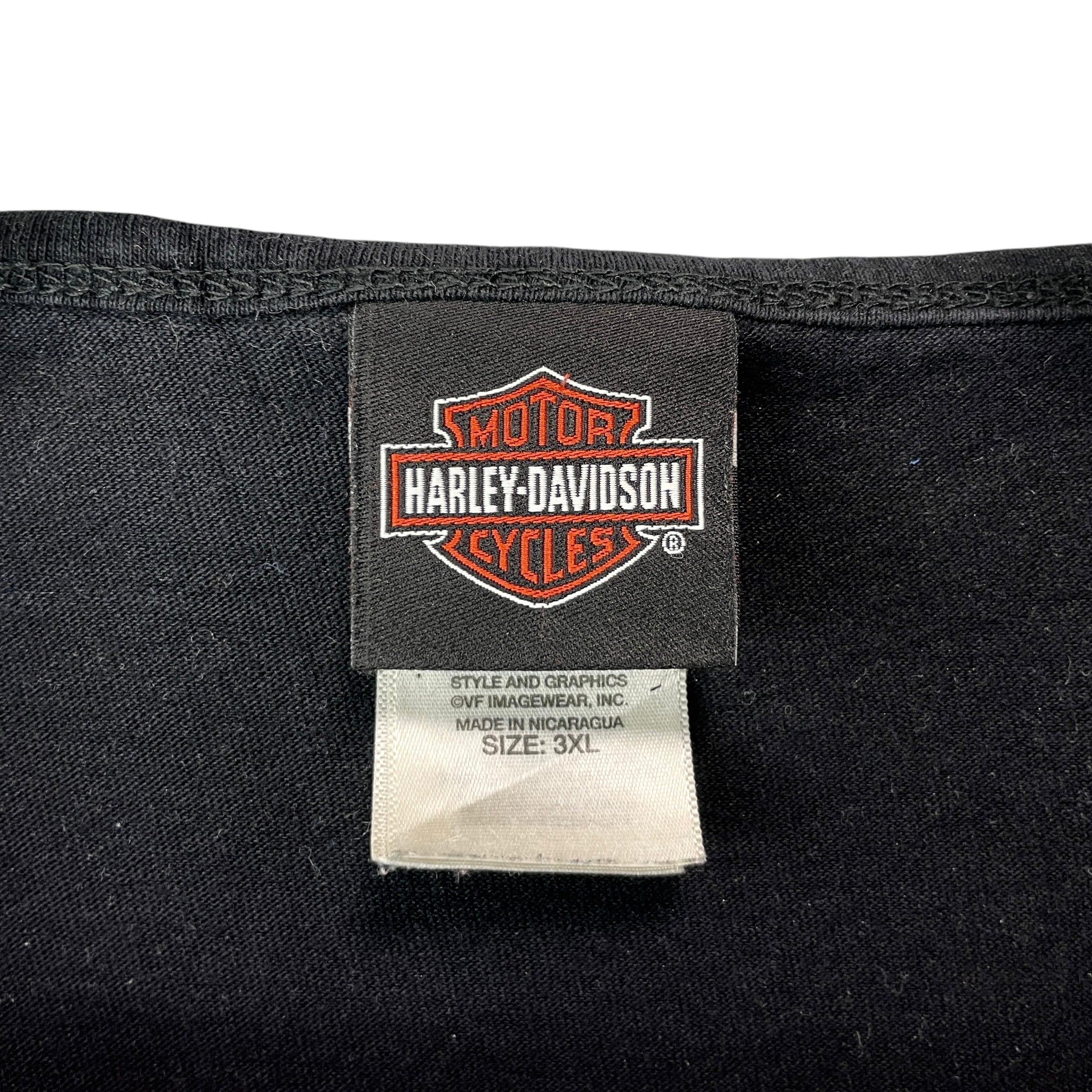 ハーレーダビッドソン タンクトップ ヘビ 蛇 スカル ビッグサイズ 黒