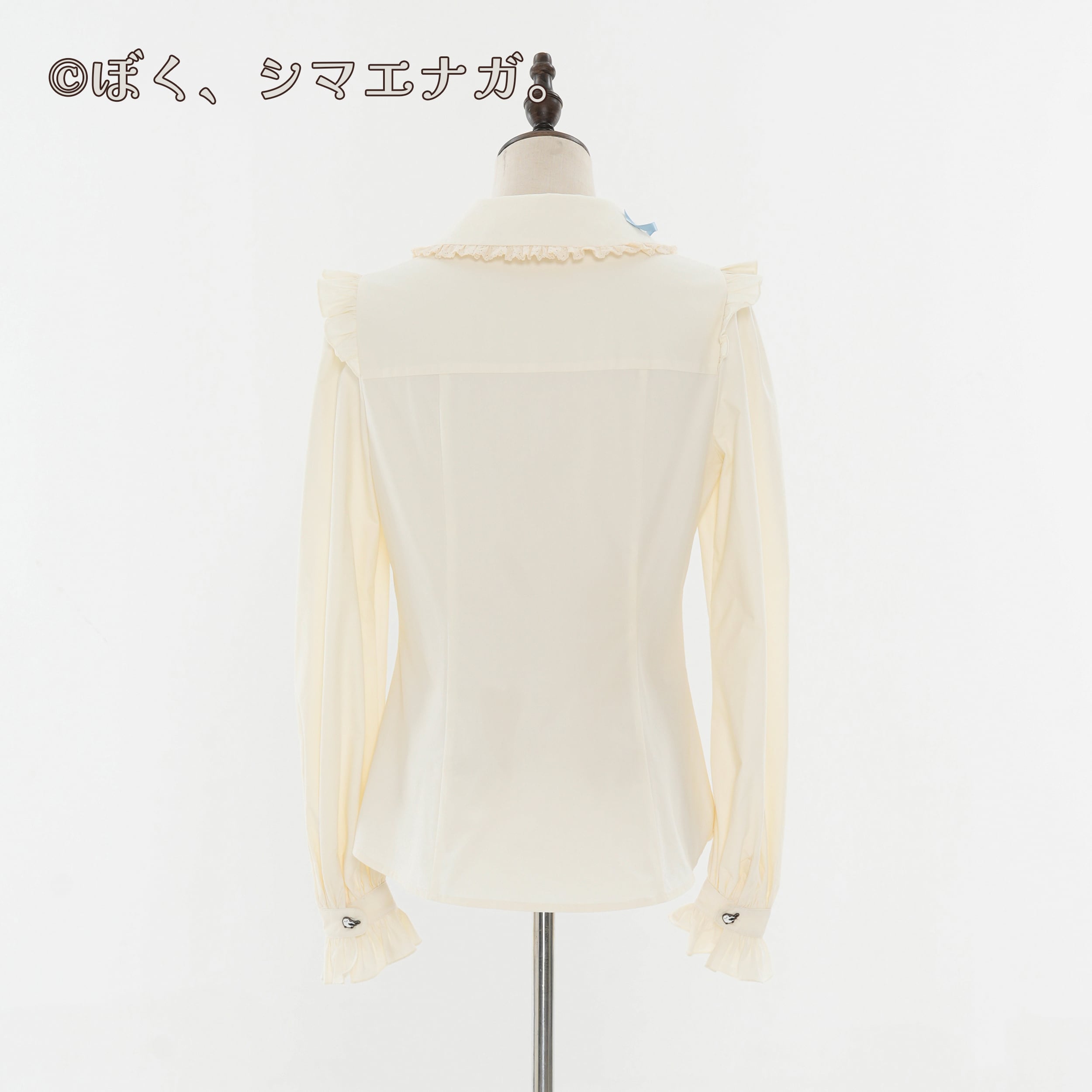 ぼく、シマエナガ。 x HoshibakoWorks Collaboration 刺繍ブラウス