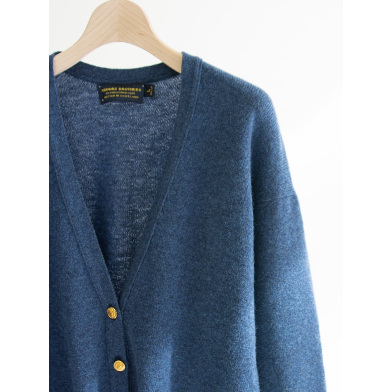 【BROOKS BROTHERS】Knitted in Scotland 80's 100% Wool Knit Cardigan（ブルックスブラザーズ スコットランド製ウールニットカーディガン）