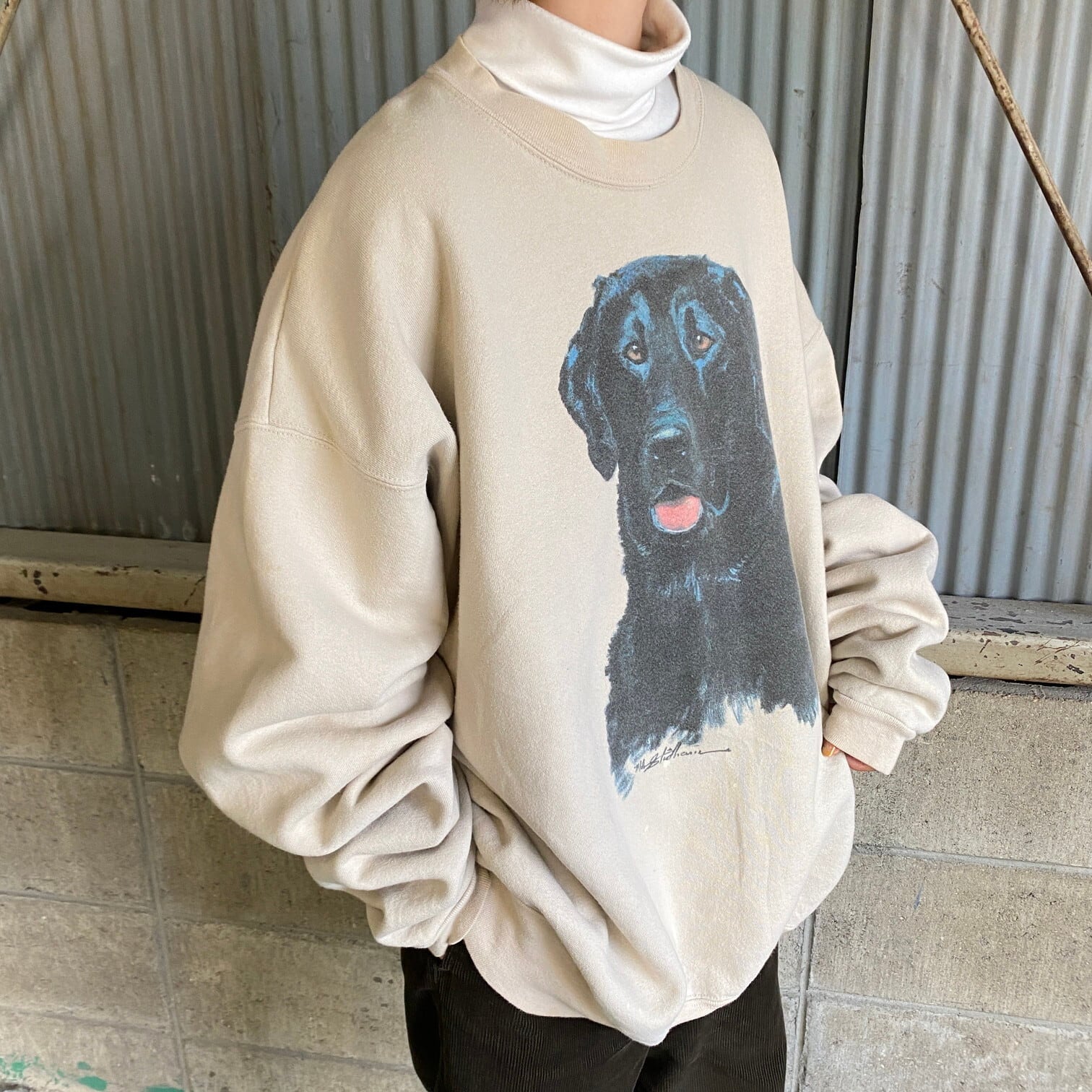 ☆アニマルプリントＴシャツ☆90s☆メキシコ製☆犬☆ダックスフント☆２ＸＬ