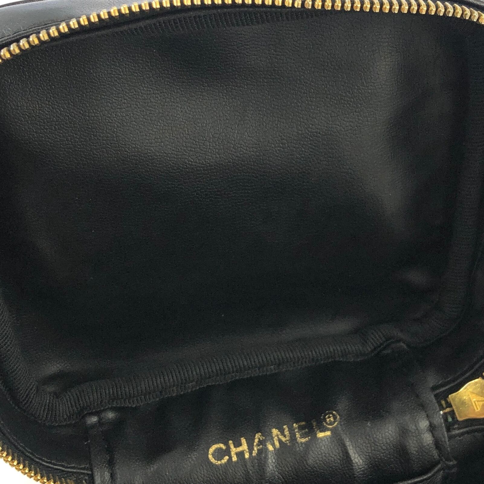 CHANEL シャネル ラムスキン ビコローレ レザー バニティバッグ