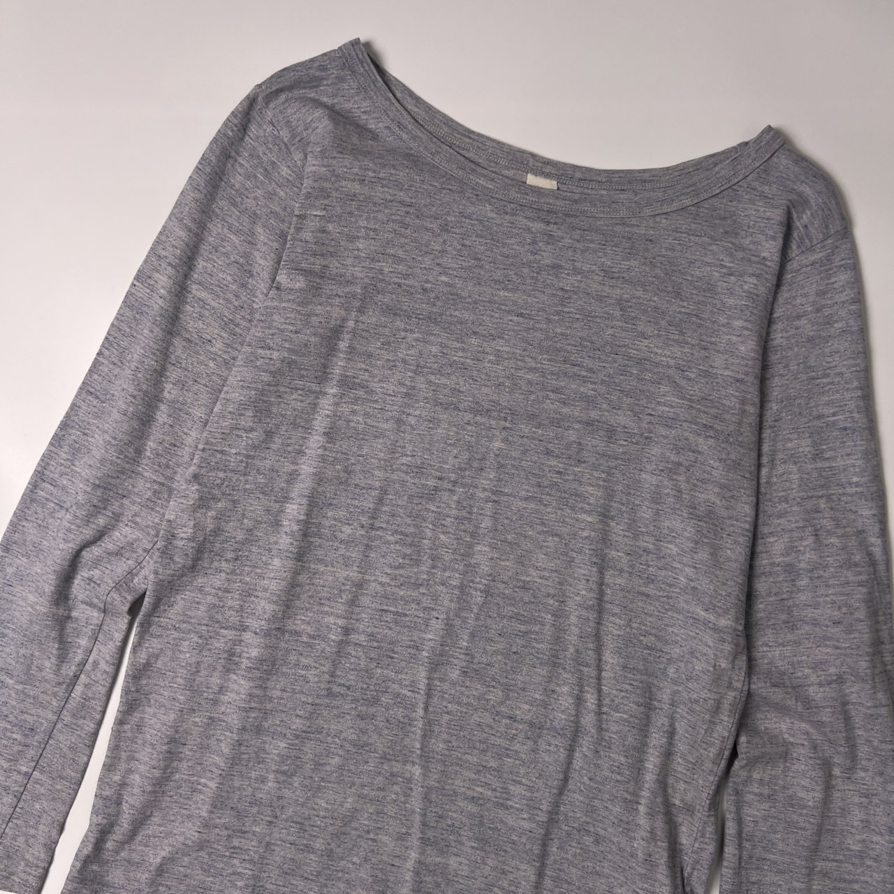 45rpm フォーティーファイブアールピーエム コットン 長袖Tシャツ 2/ブルー アイボリー