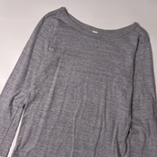 45rpm フォーティーファイブアールピーエム コットン 長袖Tシャツ 2/ブルー アイボリー