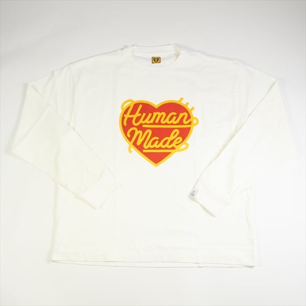 Lサイズ ヒューマンメイド　HUMAN MADE　Tシャツ　ロンT ホワイト