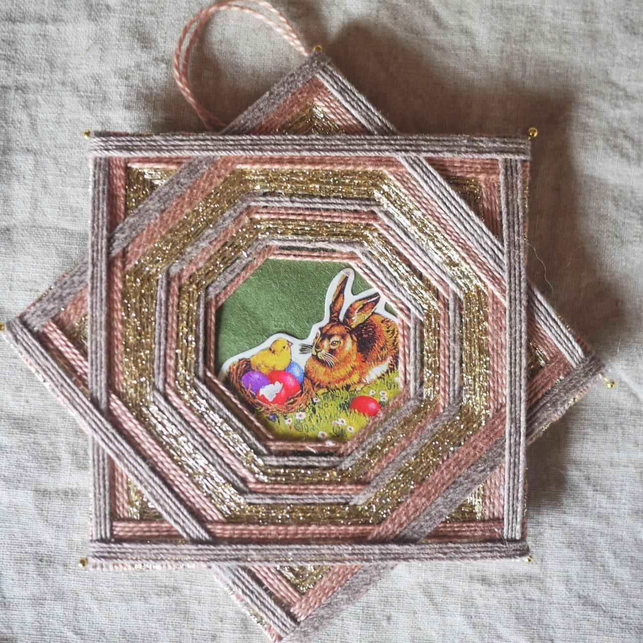 糸の星 イースター うさぎとひよこ Fadenstern