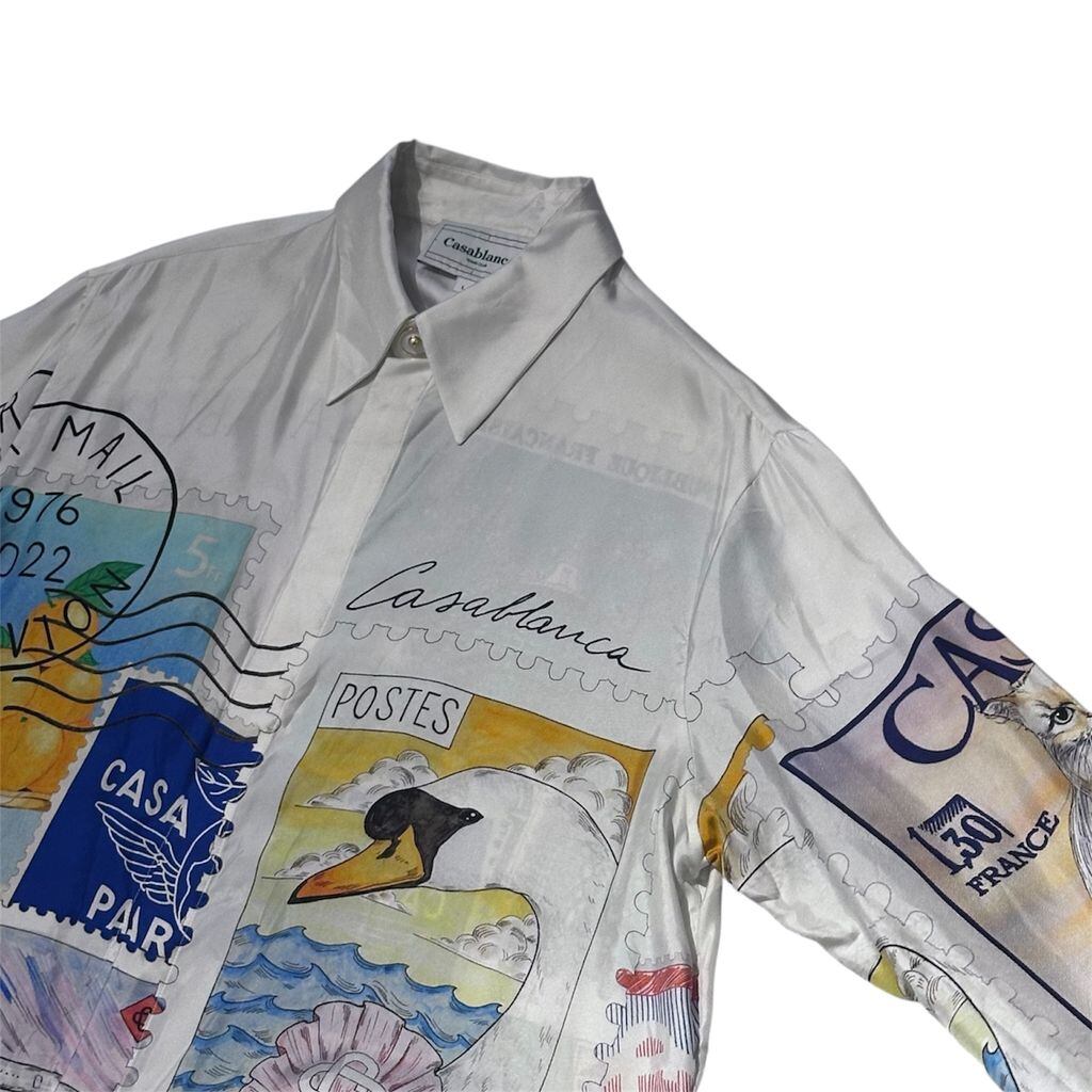 Casablanca カサブランカ 22FW Long-Sleeve Silk Shirt 'Souvenirs De