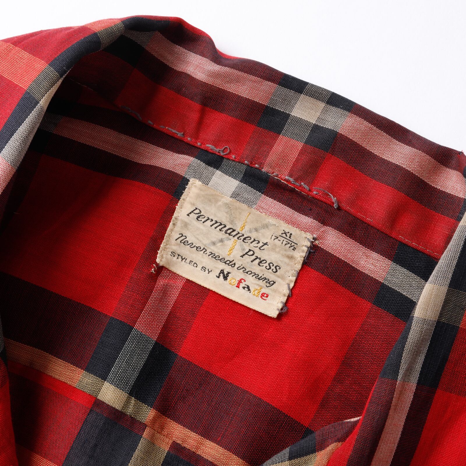 美品】60s special Vintage check shirt red made in USA about 17H