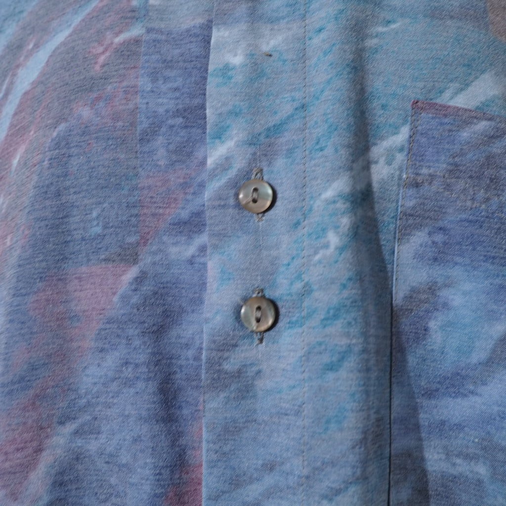 Jupiter water surface pale tone pattern rayon shirt