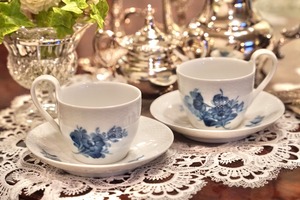 【2客セット】Royal Copenhagen ロイヤルコペンハーゲン Blue Flower ブルーフラワー カップ＆ソーサー