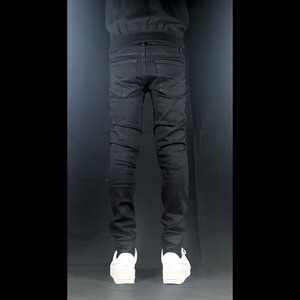 high street  damage gold star stone pants【ES033】