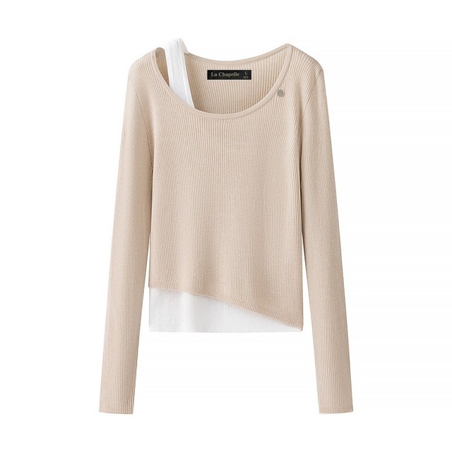 Asymmetric Layered Rib Knit　202680125