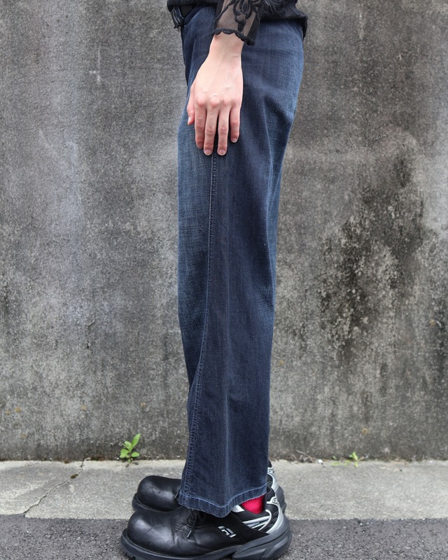 Ankle wide straight denim