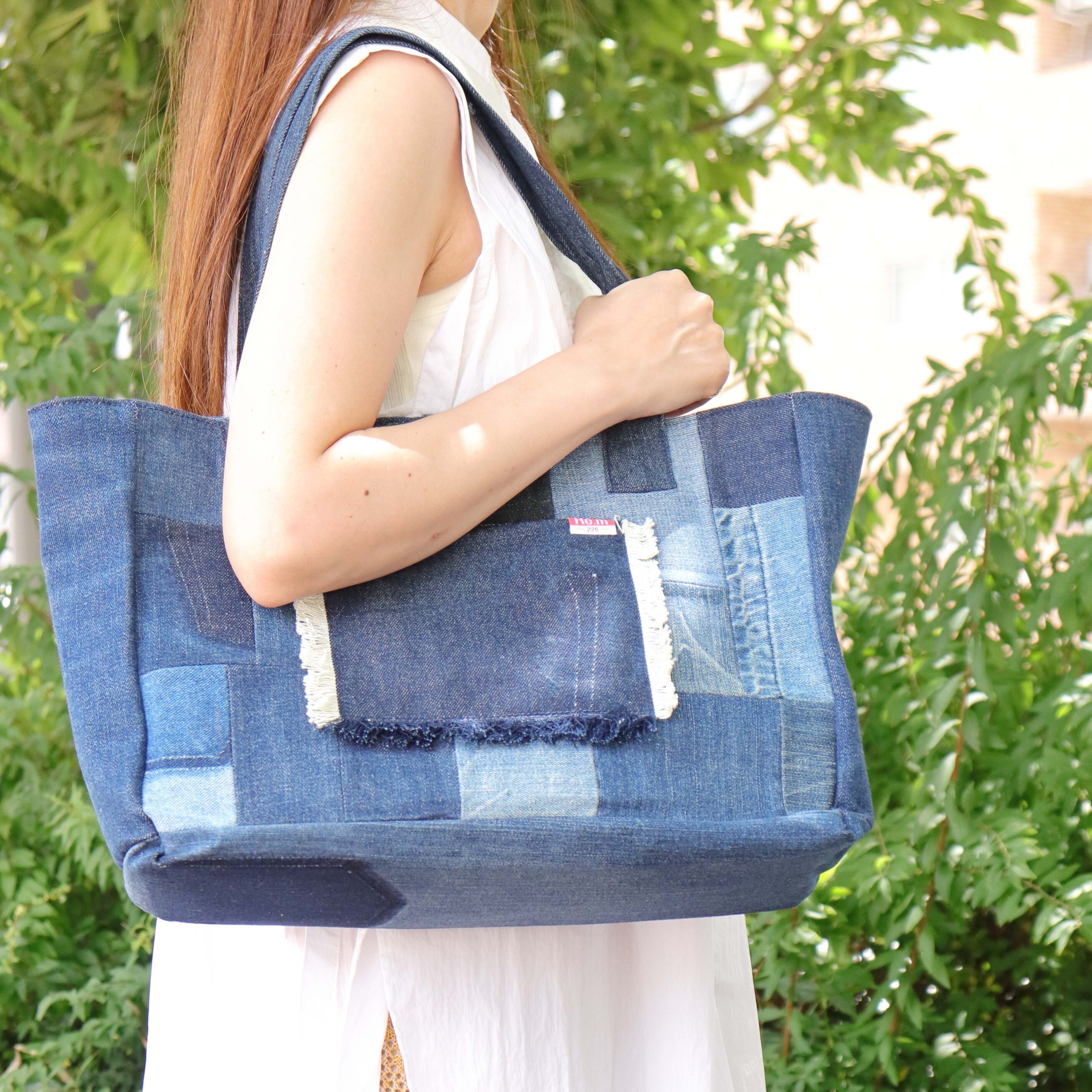 パッチワークフリンジトート リメイクデニム バリエーション | リム