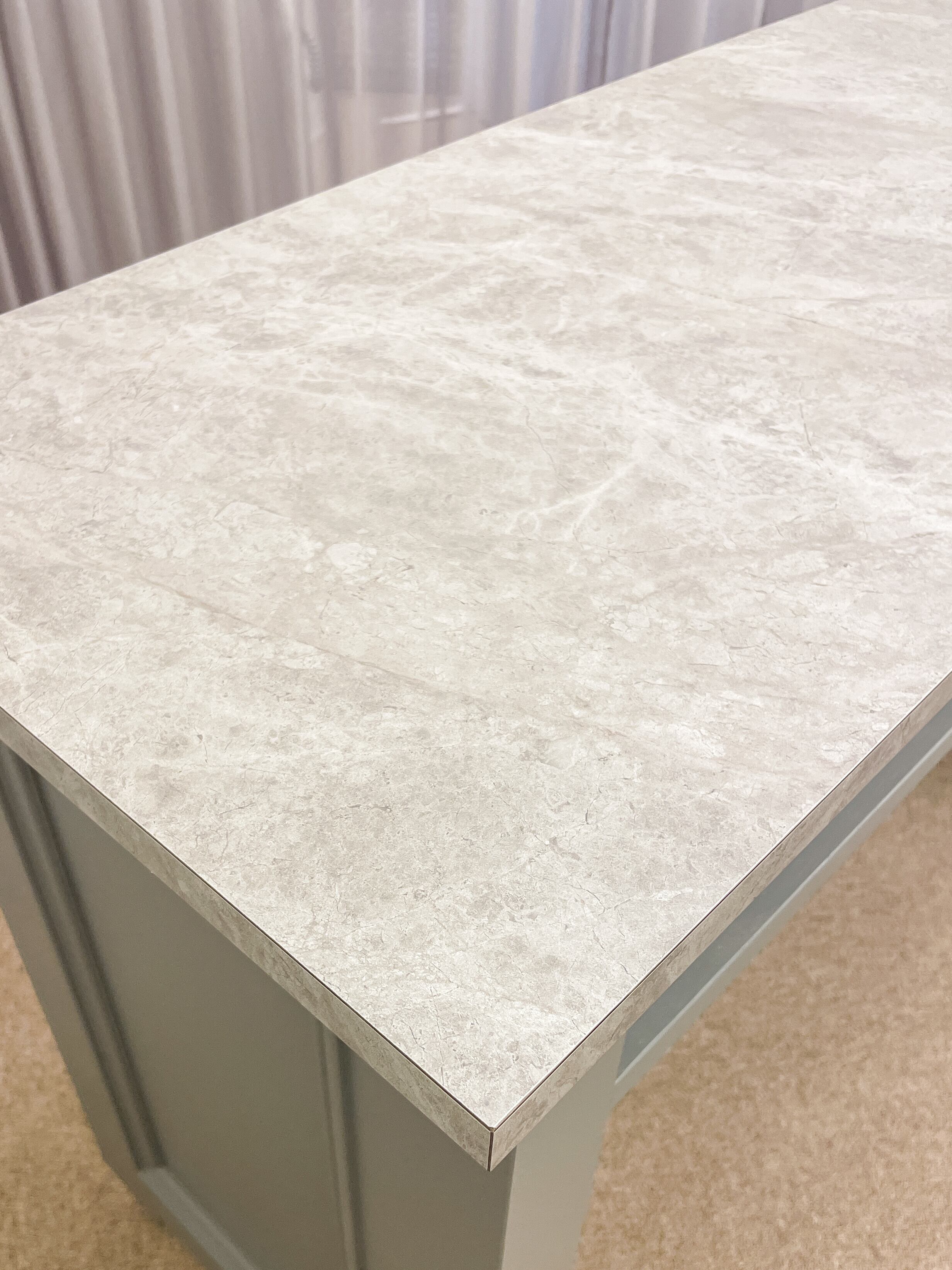 モルタル天板ネイルテーブル1200 キャスター付き（ネイルデスク