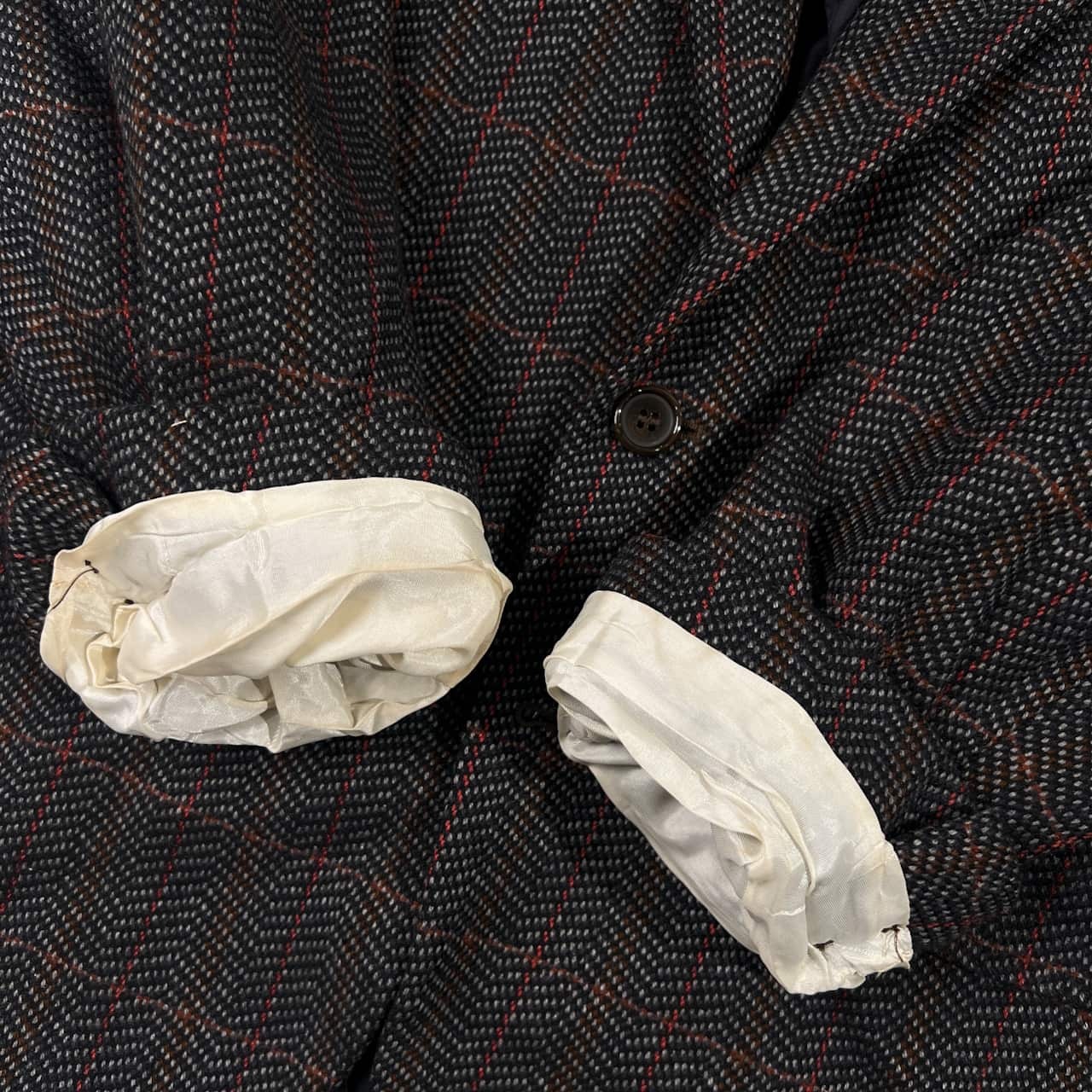 イタリア製 カシミヤ混 Salvatore Ferragamo フェラガモ チェック テーラードジャケット 40/メンズ