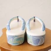 suminagashi 草履　M「opal silk」片身がわり風