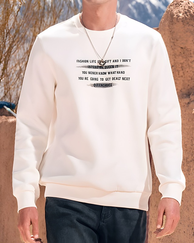 英字プリント スウェットシャツ 6色　E0116