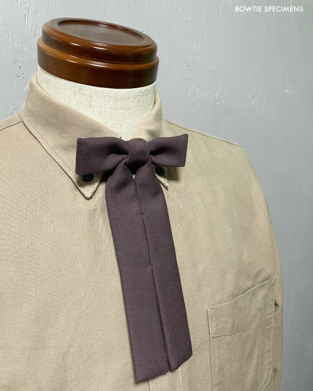 ボウタイ 蝶ネクタイ ウエスタン・スクエアエンド (あずき色) 作り結び