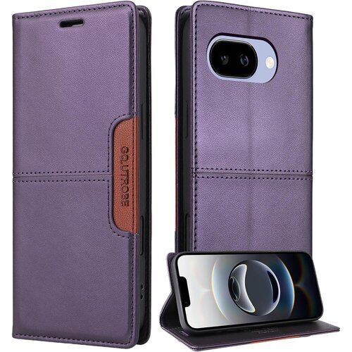 MUSECRASH Google Pixel 9A 用 手帳型 スマホケース 財布型 RFIDブロッキング カード収納付き 高級PUレザー 耐衝撃 マグネット式 スタンド機能 全面保護 パープル Google Pixel9A 3270